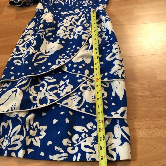 VINTAGE 40’s/50’s/60’s/70’s/80’s dress, blue&white - Picture 14 of 16